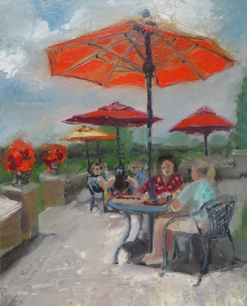 Soaking It Up at Elmaro 8x10 oil