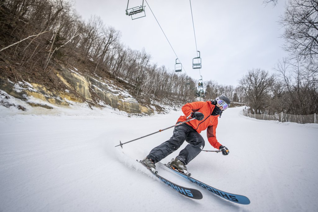 Straight from Sioux Falls! 5 A man skiing at Mount La Crosse