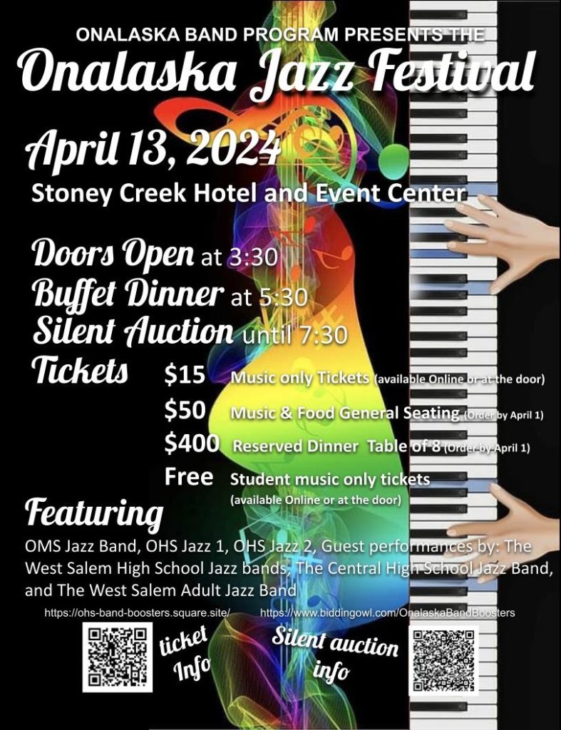 Onalaska Jazz Festival Poster 2024 3