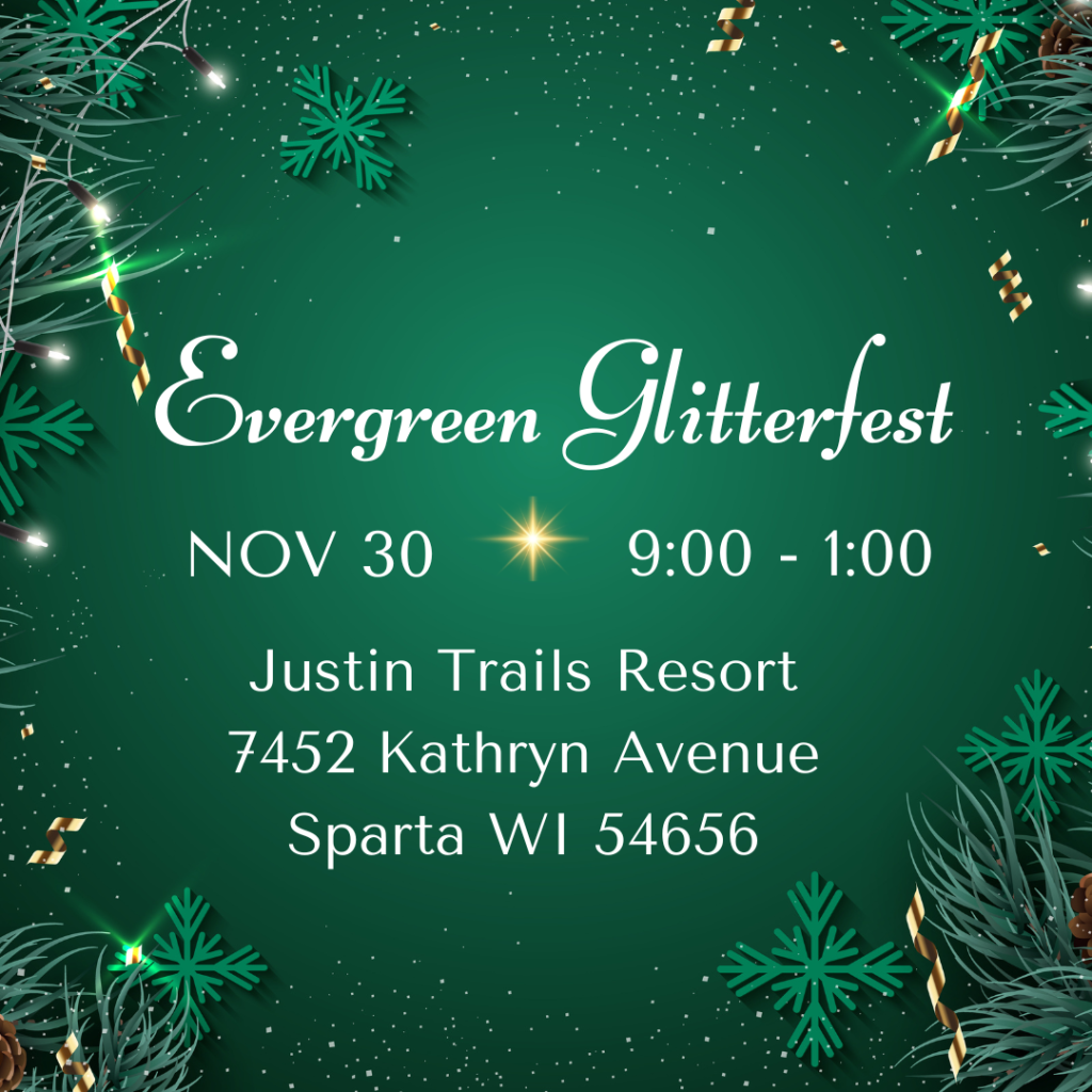 Square Evergreen Glitterfest