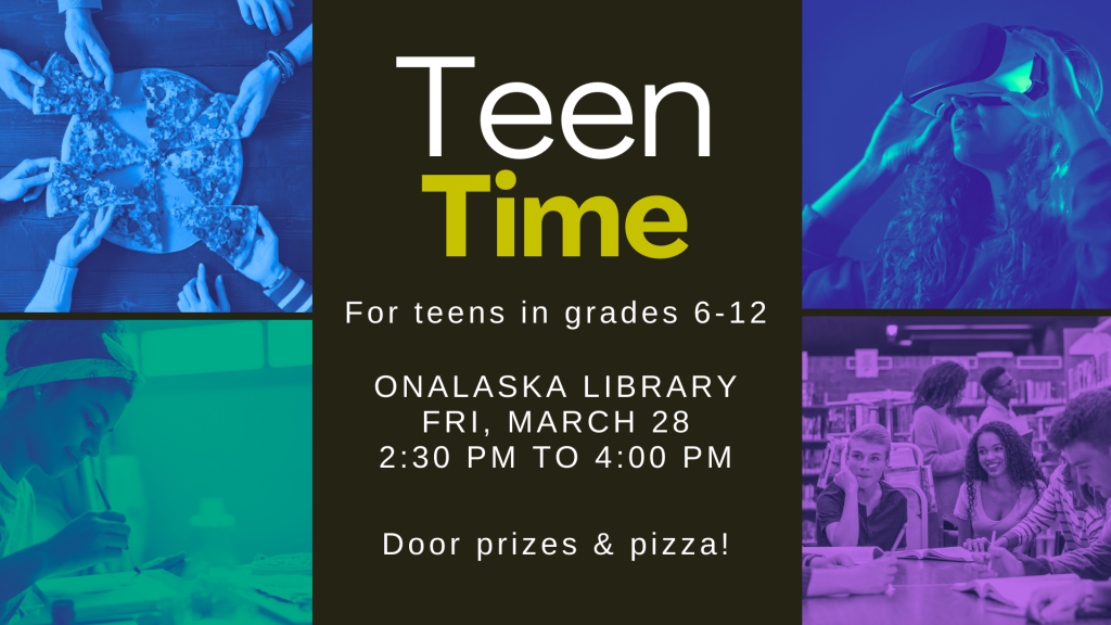 Teen Time ONA march 28 event