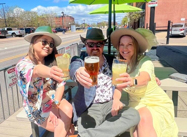 group with beer
