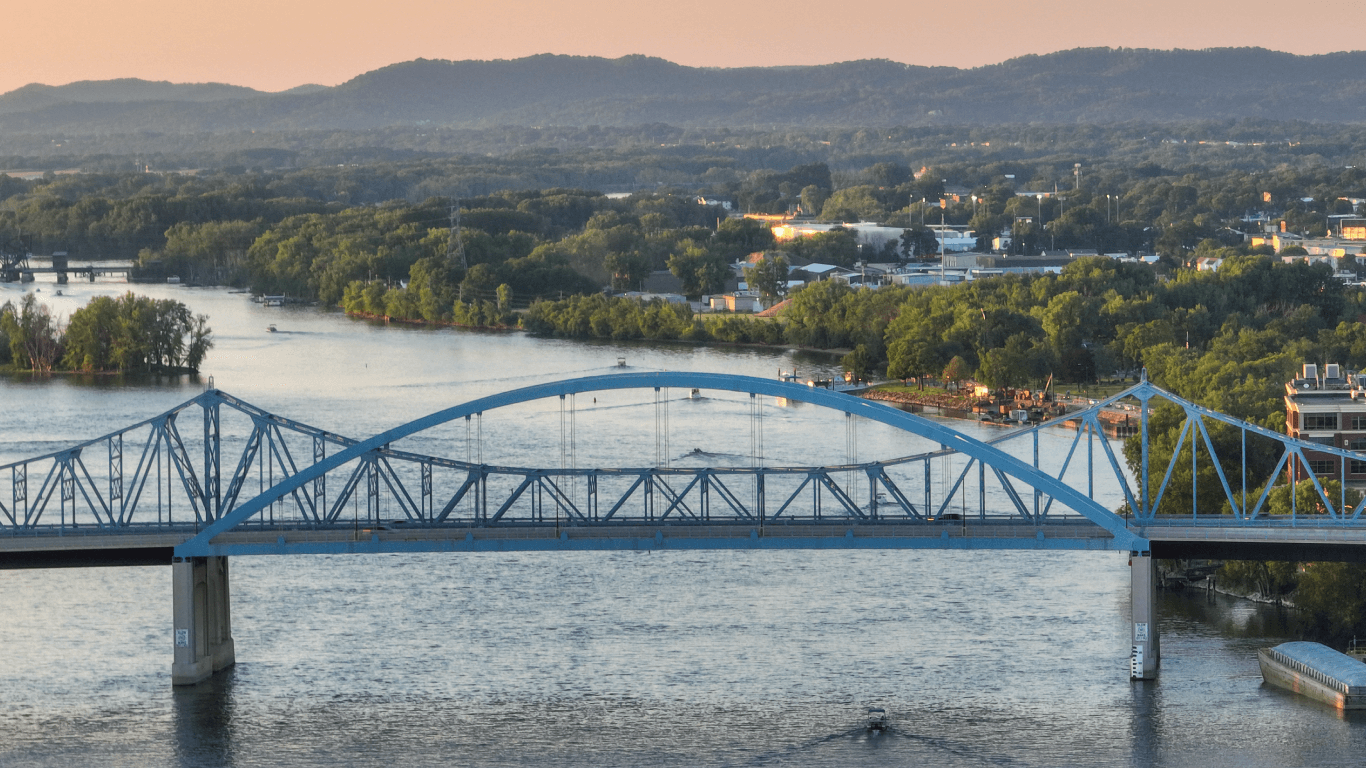 The Bluffs Blog 11 A view of the river and city with the Wisconsin River Bridge in the foreground