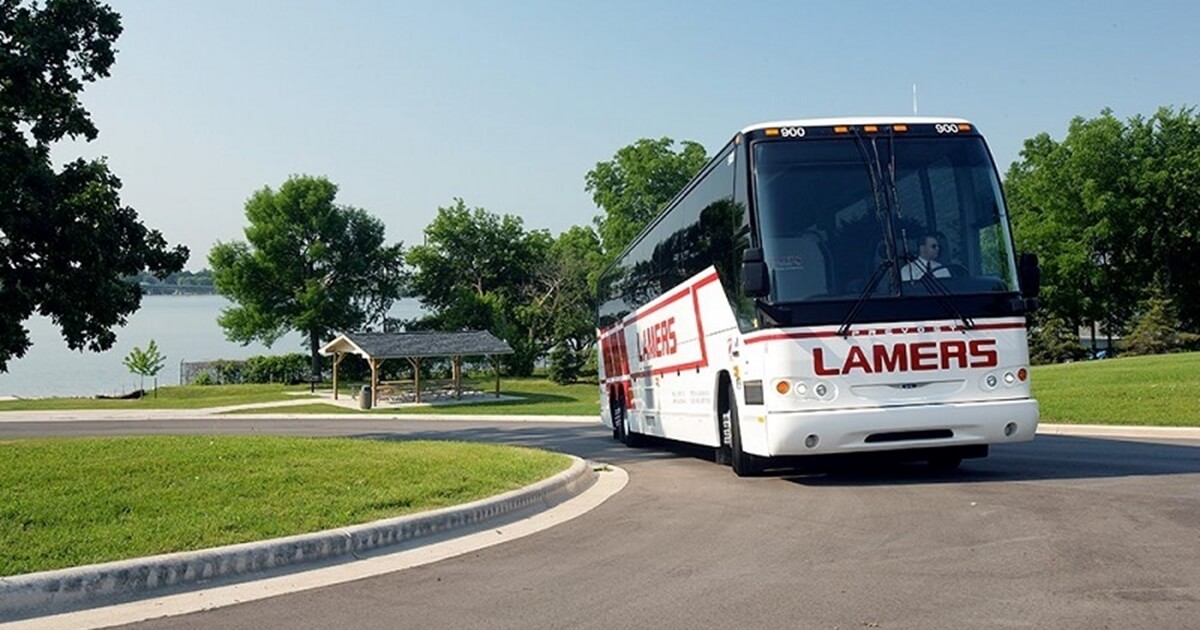 a bus driving on a road