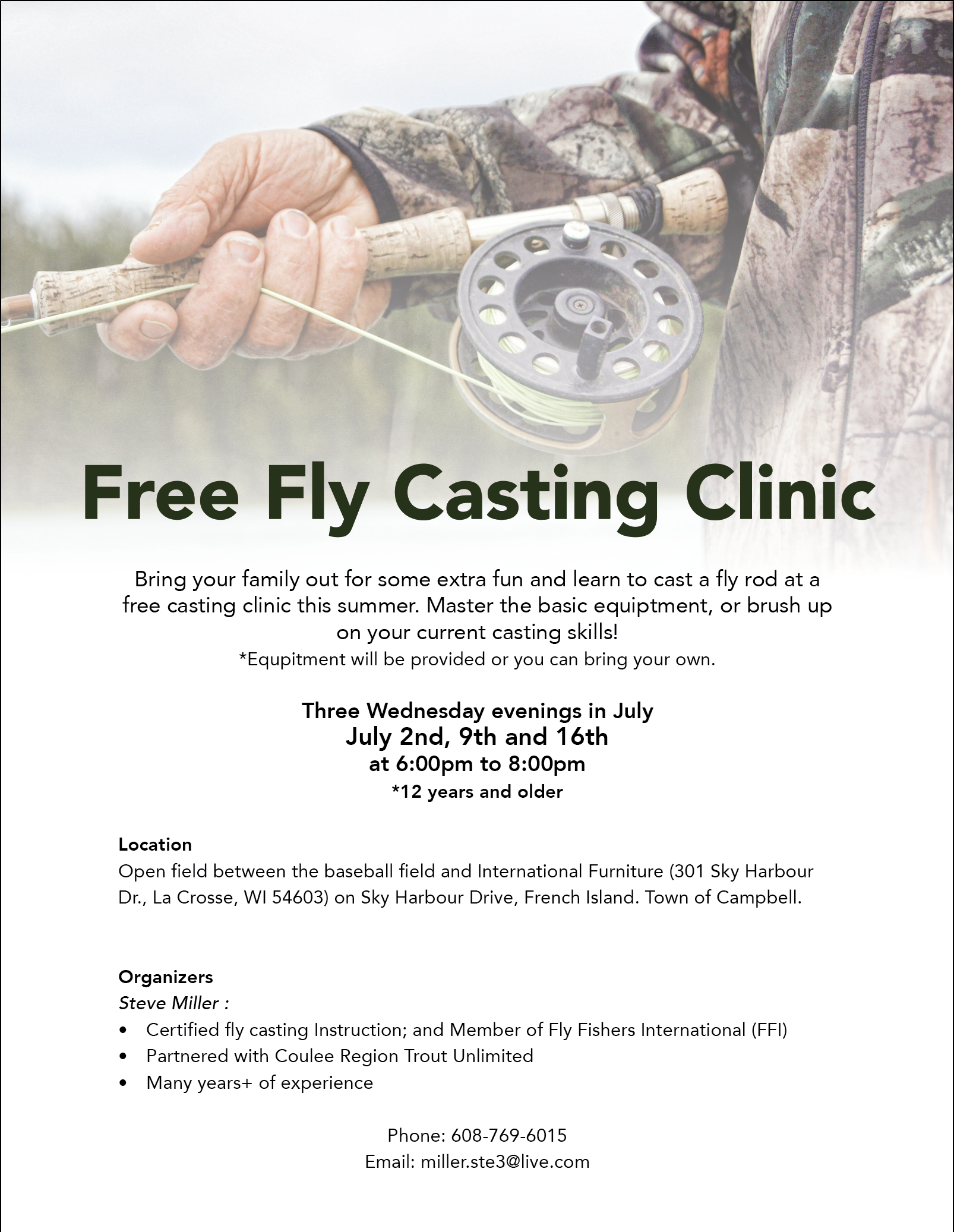 Fly casting poster july 2025