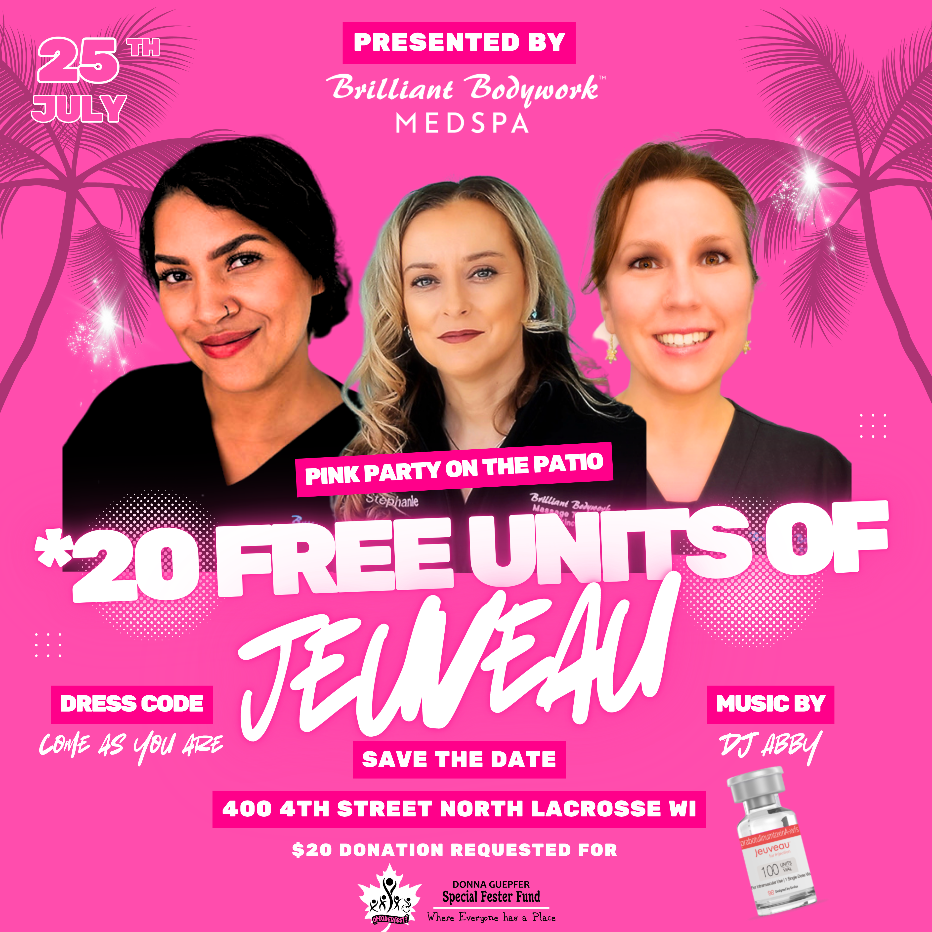 Pink and White Girly Ladies Night Party Instagram Post 11 x 8.5 in