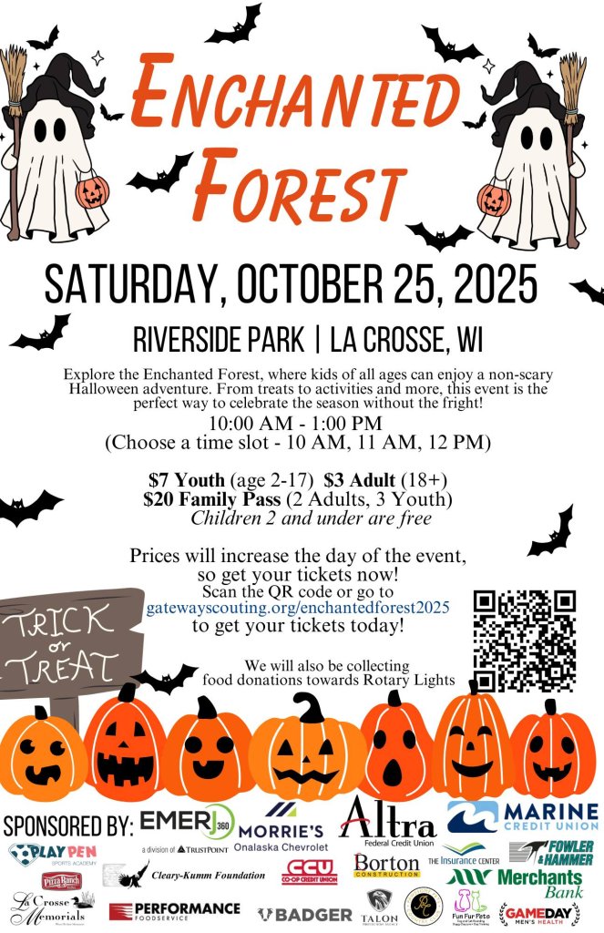 Events Flyer for the Enchanted Forest event