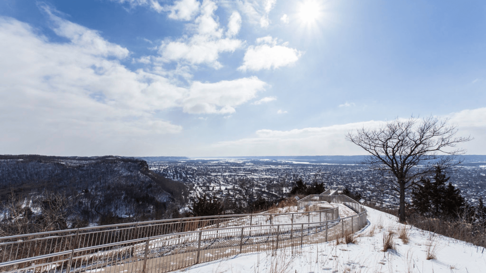 Explore the La Crosse Region Grandad Bluff in the winter