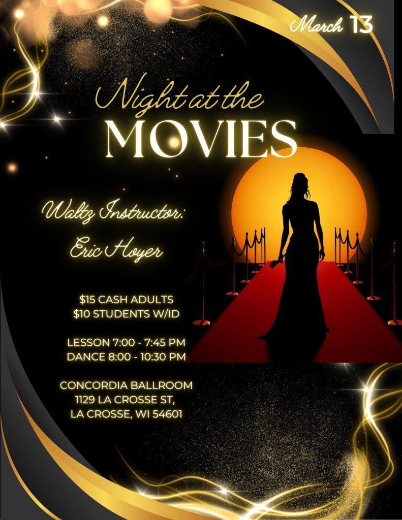 Night at the Movies Social Dance--Waltz Lesson by Eric Hoyer