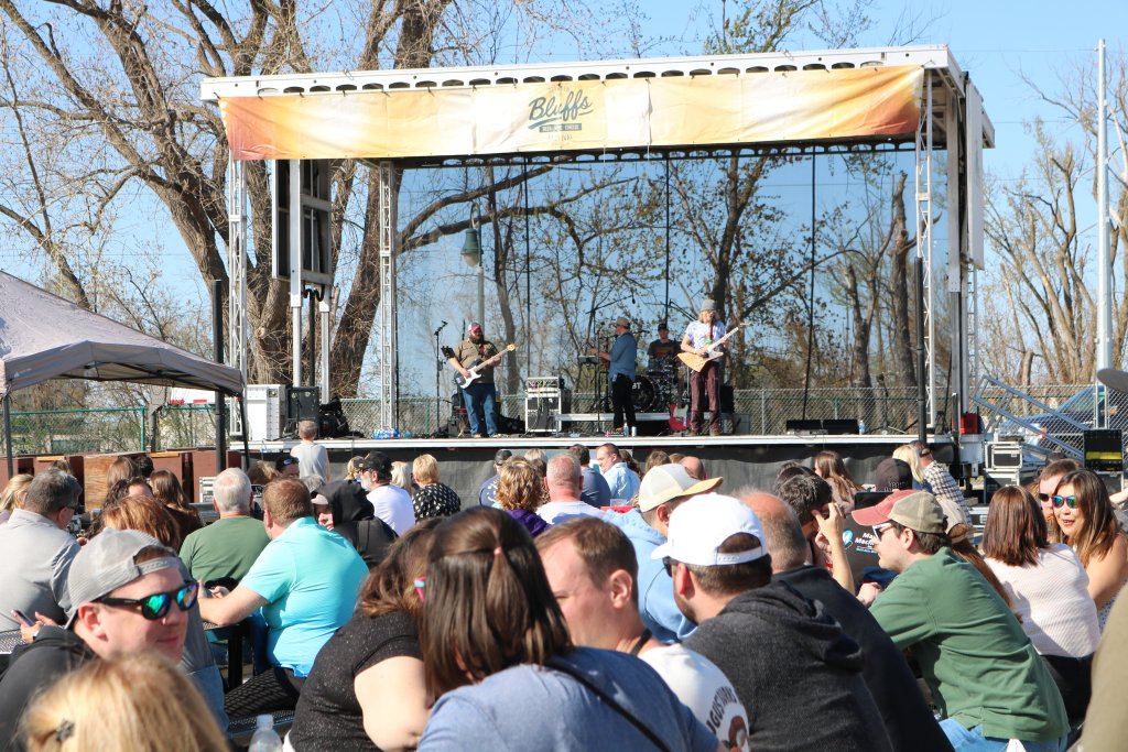 A band performing at Beer, Wine & Cheese Festival.
