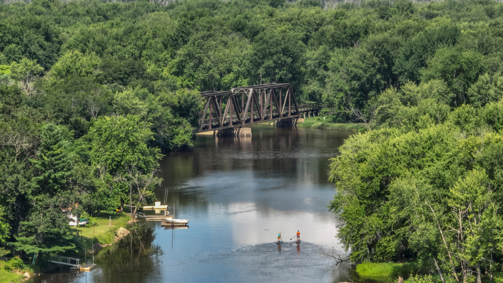 two paddlers at Lytles Landing