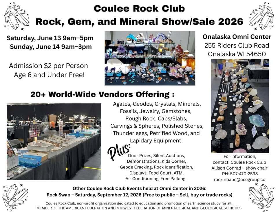 Coulee Rock Club's Rock, Gem and Mineral Show & Sale