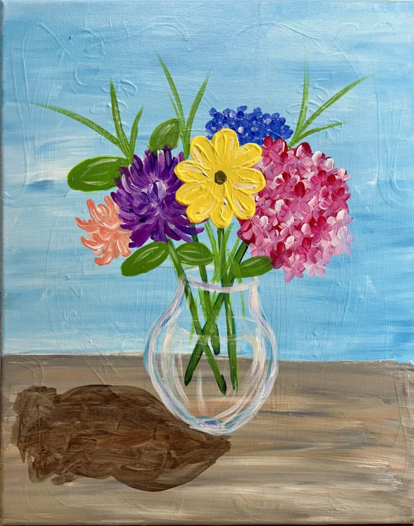 Paint & Pour: Painting Through the Seasons in Style - Summer Flowers Blooming/Quite Vibrant: Expressionism Instructed by Abby Daleki