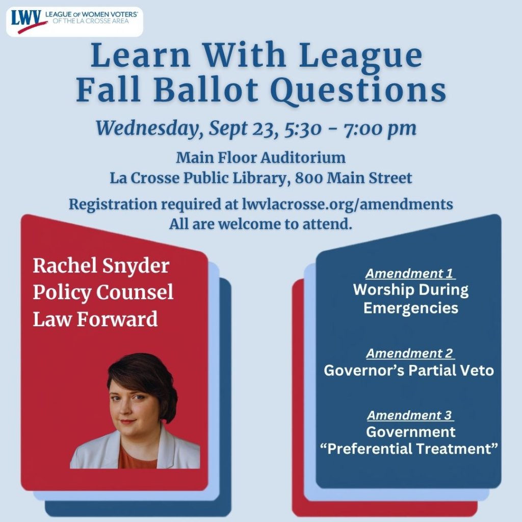 September Learn with League of Women Voters