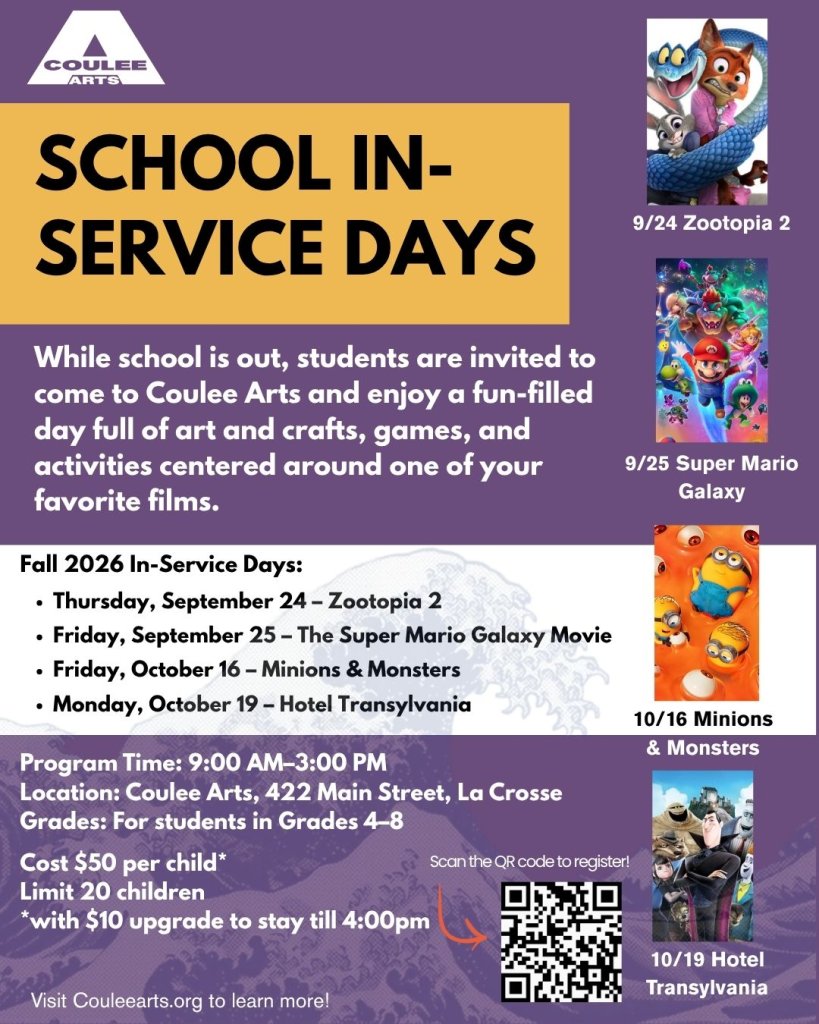 Zootopia 2 In-Service Day at Coulee Arts | Grades 4–8
