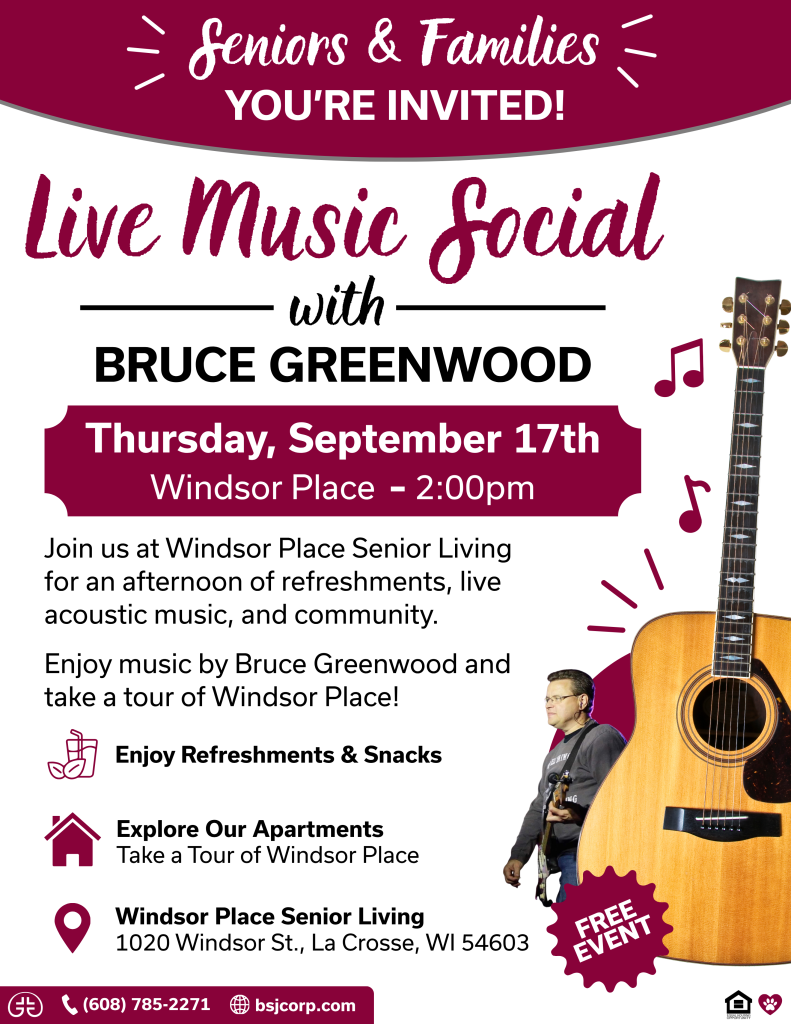 Live Music Social with Bruce Greenwood | Windsor Place Senior Apartments