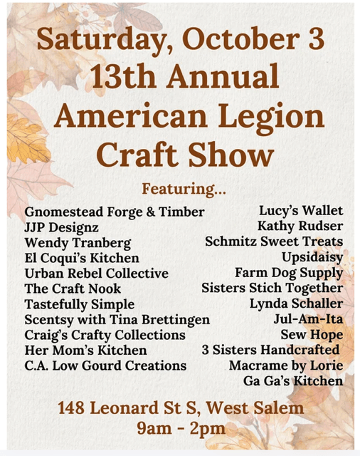 13th Annual American Legion Craft Show